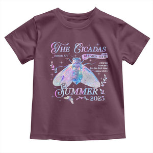 The Cicadas Brood XIV Reunion Tour Summer 2025 Toddler T Shirt Live In Concert For The First Time Since 1634 TS11 Maroon Print Your Wear