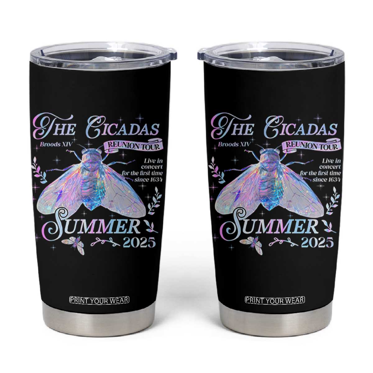 The Cicadas Brood XIV Reunion Tour Summer 2025 Tumbler Cup Live In Concert For The First Time Since 1634 TS11 Black Print Your Wear