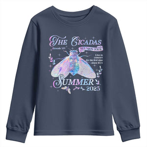 The Cicadas Brood XIV Reunion Tour Summer 2025 Youth Sweatshirt Live In Concert For The First Time Since 1634 TS11 Navy Print Your Wear