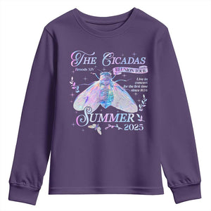 The Cicadas Brood XIV Reunion Tour Summer 2025 Youth Sweatshirt Live In Concert For The First Time Since 1634 TS11 Purple Print Your Wear