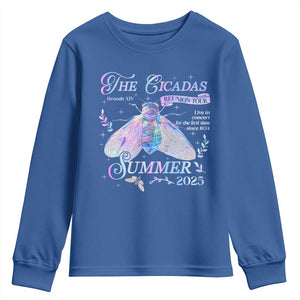 The Cicadas Brood XIV Reunion Tour Summer 2025 Youth Sweatshirt Live In Concert For The First Time Since 1634 TS11 Royal Blue Print Your Wear