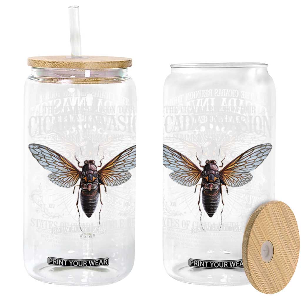 The Cicadas Reunion Tour 2025 Glass Can Cicada Invasion Brood XIV Vintage Concert Fest TS11 Black Print Your Wear