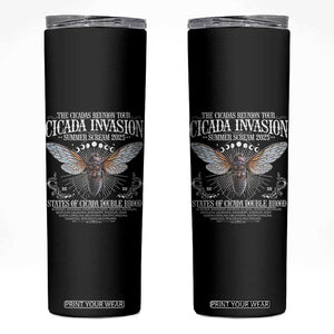 The Cicadas Reunion Tour 2025 Skinny Tumbler Cicada Invasion Brood XIV Vintage Concert Fest TS11 Black Print Your Wear