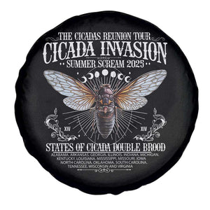 The Cicadas Reunion Tour 2025 Spare Tire Cover Cicada Invasion Brood XIV Vintage Concert Fest TS11 Print Your Wear