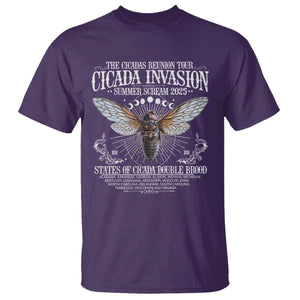 The Cicadas Reunion Tour 2025 T Shirt Cicada Invasion Brood XIV Vintage Concert Fest TS11 Purple Print Your Wear