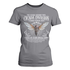 The Cicadas Reunion Tour 2025 T Shirt For Women Cicada Invasion Brood XIV Vintage Concert Fest TS11 Charcoal Print Your Wear