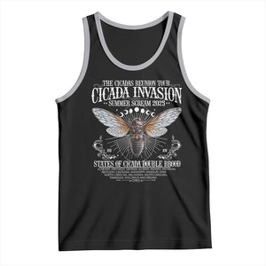 The Cicadas Reunion Tour 2025 Tank Top Cicada Invasion Brood XIV Vintage Concert Fest TS11 Black Athletic Heather Print Your Wear