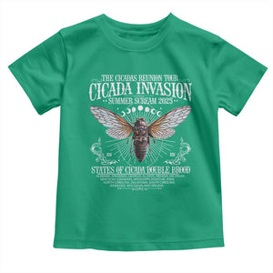 The Cicadas Reunion Tour 2025 Toddler T Shirt Cicada Invasion Brood XIV Vintage Concert Fest TS11 Irish Green Print Your Wear