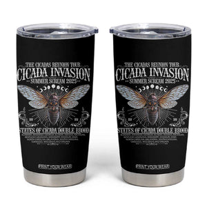 The Cicadas Reunion Tour 2025 Tumbler Cup Cicada Invasion Brood XIV Vintage Concert Fest TS11 Black Print Your Wear