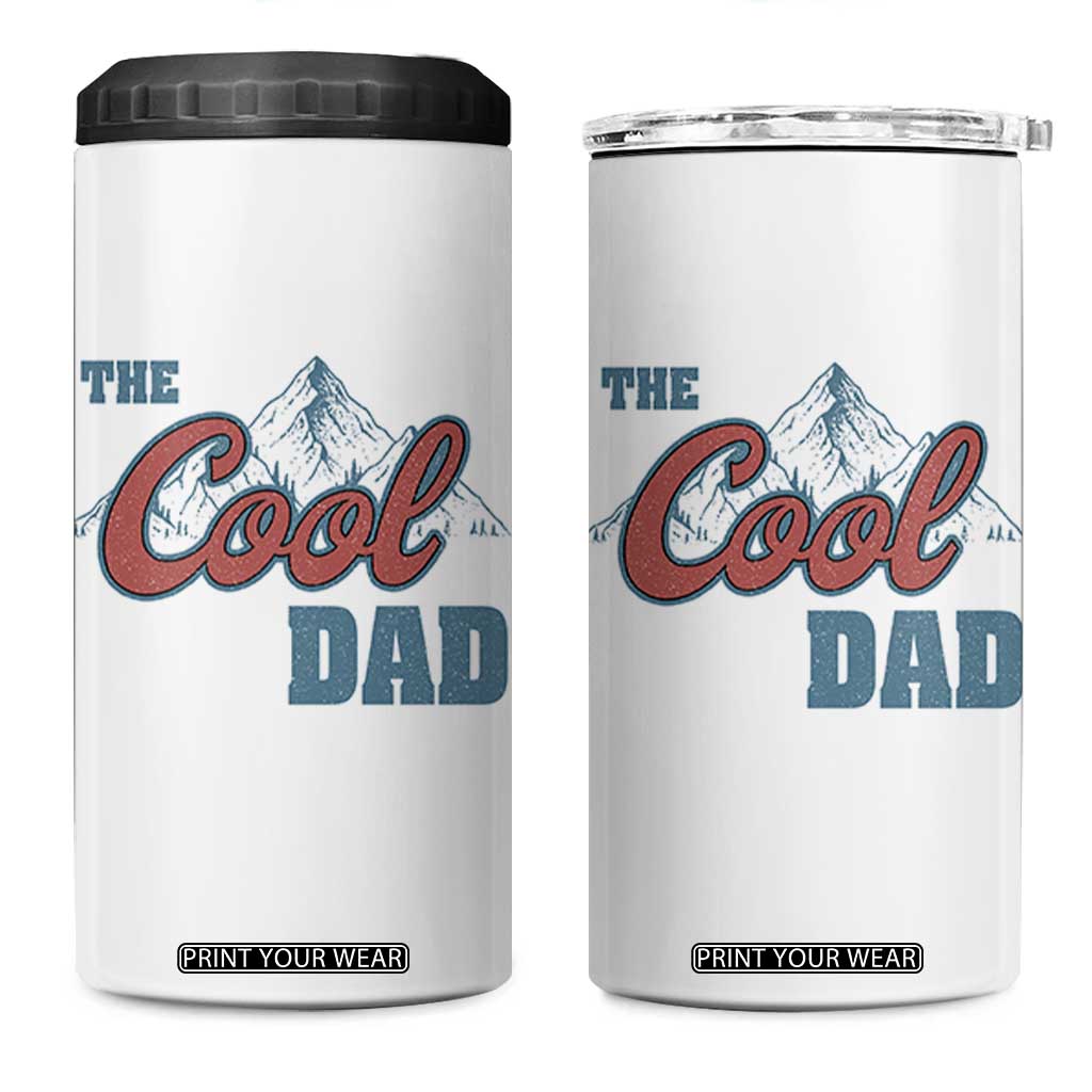 The Cool Dad 4 in 1 Can Cooler Tumbler Fathers Day Gifts TS10 One Size: 16 oz White Print Your Wear