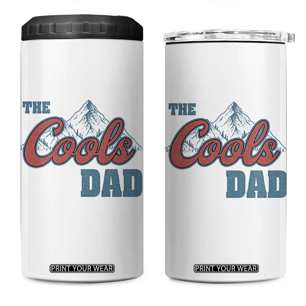 The Cool Dad 4 in 1 Can Cooler Tumbler Fathers Day Gifts TS10 One Size: 16 oz White Print Your Wear