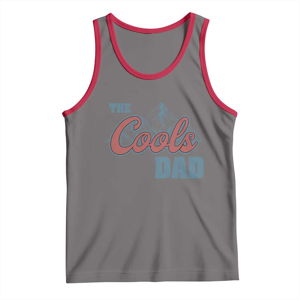 The Cool Dad Tank Top Fathers Day Gifts TS10 Deep Heather Red Print Your Wear