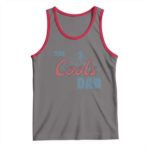 The Cool Dad Tank Top Fathers Day Gifts TS10 Deep Heather Red Print Your Wear