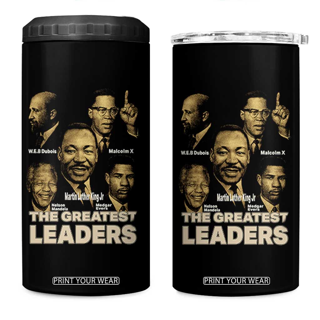 The Greatest Black Leaders Tribute 4 in 1 Can Cooler Tumbler Civil Rights Icons Legacy TS02 One Size: 16 oz Black Print Your Wear