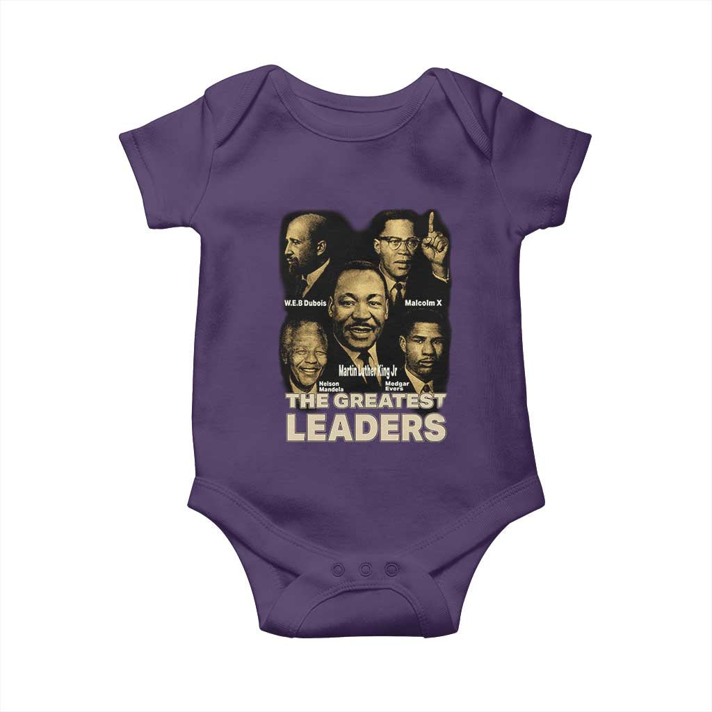 The Greatest Black Leaders Tribute Baby Onesie Civil Rights Icons Legacy TS02 Purple Print Your Wear
