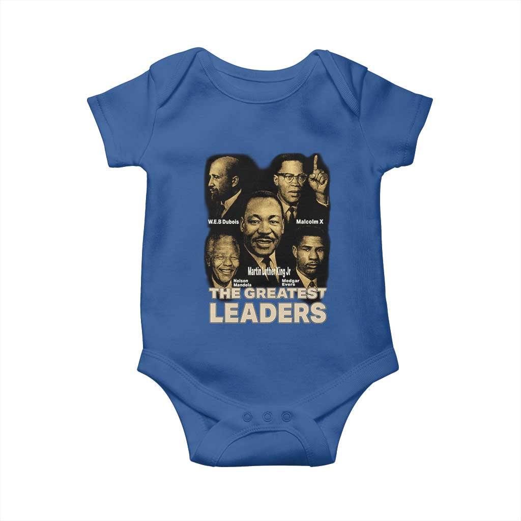 The Greatest Black Leaders Tribute Baby Onesie Civil Rights Icons Legacy TS02 Royal Blue Print Your Wear
