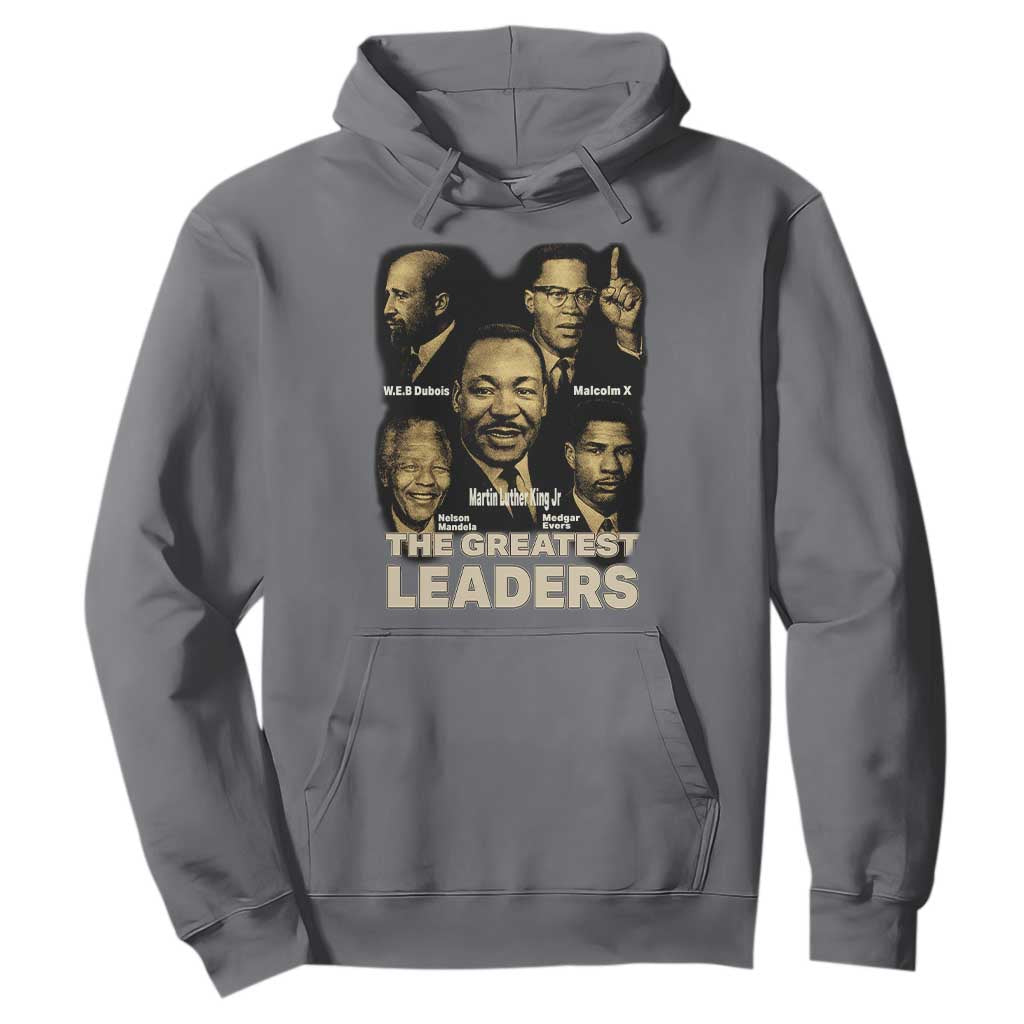 The Greatest Black Leaders Tribute Hoodie Civil Rights Icons Legacy TS02 Charcoal Print Your Wear