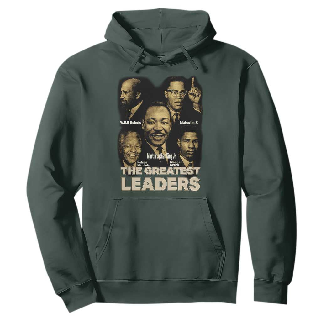 The Greatest Black Leaders Tribute Hoodie Civil Rights Icons Legacy TS02 Dark Forest Green Print Your Wear