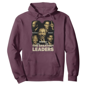 The Greatest Black Leaders Tribute Hoodie Civil Rights Icons Legacy TS02 Maroon Print Your Wear