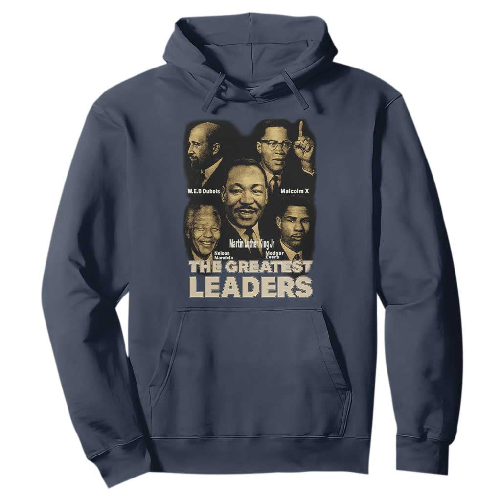 The Greatest Black Leaders Tribute Hoodie Civil Rights Icons Legacy TS02 Navy Print Your Wear