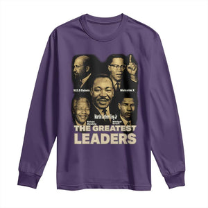 The Greatest Black Leaders Tribute Long Sleeve Shirt Civil Rights Icons Legacy TS02 Purple Print Your Wear