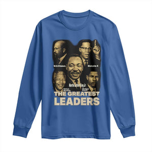 The Greatest Black Leaders Tribute Long Sleeve Shirt Civil Rights Icons Legacy TS02 Royal Blue Print Your Wear