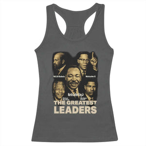 The Greatest Black Leaders Tribute Racerback Tank Top Civil Rights Icons Legacy TS02 Dark Heather Print Your Wear