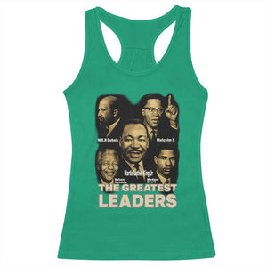 The Greatest Black Leaders Tribute Racerback Tank Top Civil Rights Icons Legacy TS02 Irish Green Print Your Wear