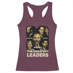 The Greatest Black Leaders Tribute Racerback Tank Top Civil Rights Icons Legacy TS02 Maroon Print Your Wear