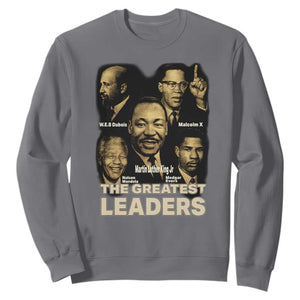 The Greatest Black Leaders Tribute Sweatshirt Civil Rights Icons Legacy TS02 Charcoal Print Your Wear