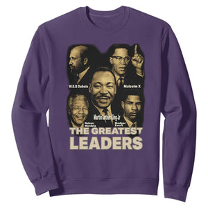 The Greatest Black Leaders Tribute Sweatshirt Civil Rights Icons Legacy TS02 Purple Print Your Wear