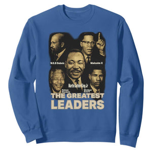 The Greatest Black Leaders Tribute Sweatshirt Civil Rights Icons Legacy TS02 Royal Blue Print Your Wear