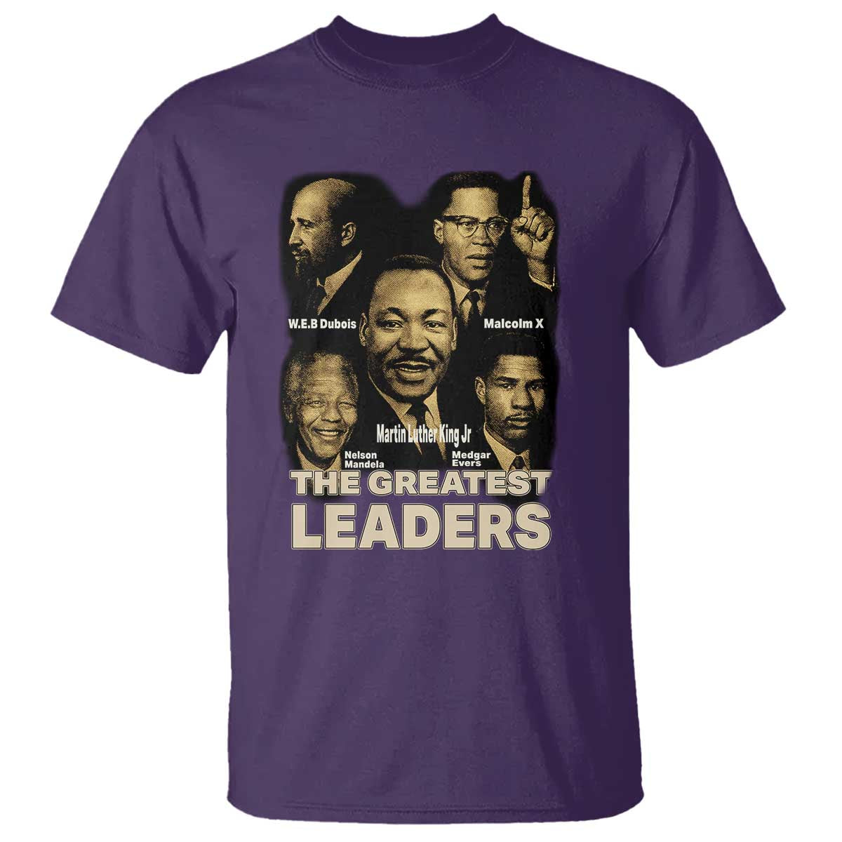 The Greatest Black Leaders Tribute T Shirt Civil Rights Icons Legacy TS02 Purple Print Your Wear