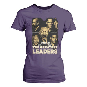 The Greatest Black Leaders Tribute T Shirt For Women Civil Rights Icons Legacy TS02 Purple Print Your Wear