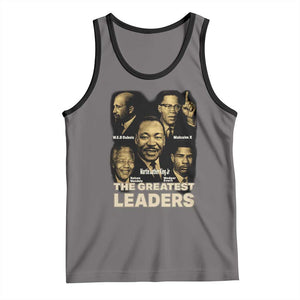 The Greatest Black Leaders Tribute Tank Top Civil Rights Icons Legacy TS02 Deep Heather Black Print Your Wear