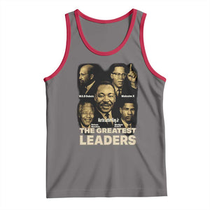 The Greatest Black Leaders Tribute Tank Top Civil Rights Icons Legacy TS02 Deep Heather Red Print Your Wear