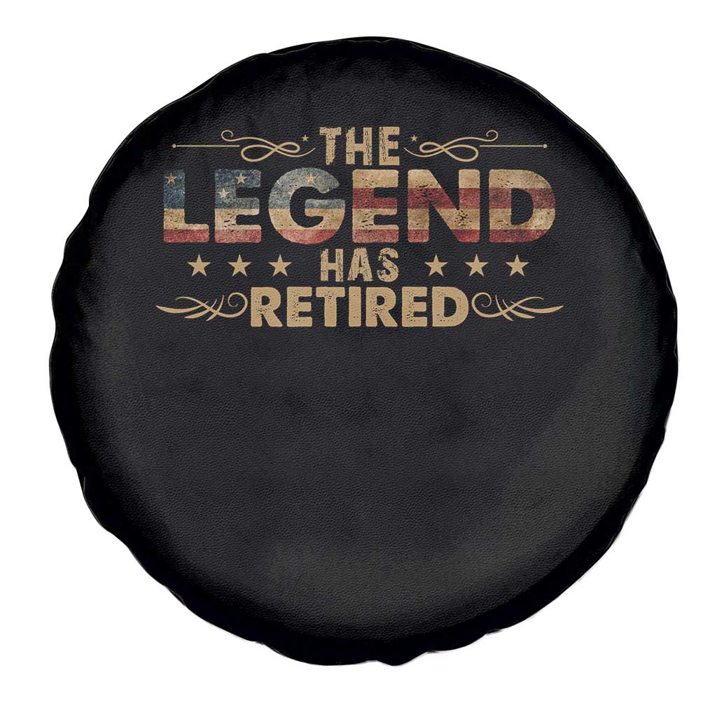 The Legend Has Retired 2025 Spare Tire Cover Retro American Flag TS10 Print Your Wear