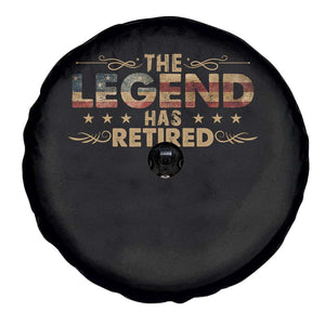 The Legend Has Retired 2025 Spare Tire Cover Retro American Flag TS10 Print Your Wear