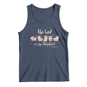 The Lord Is My Shepherd Tank Top Christian Easter Day Religious Sheep TS11 Navy Print Your Wear