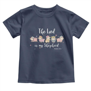 The Lord Is My Shepherd Toddler T Shirt Christian Easter Day Religious Sheep TS11 Navy Print Your Wear