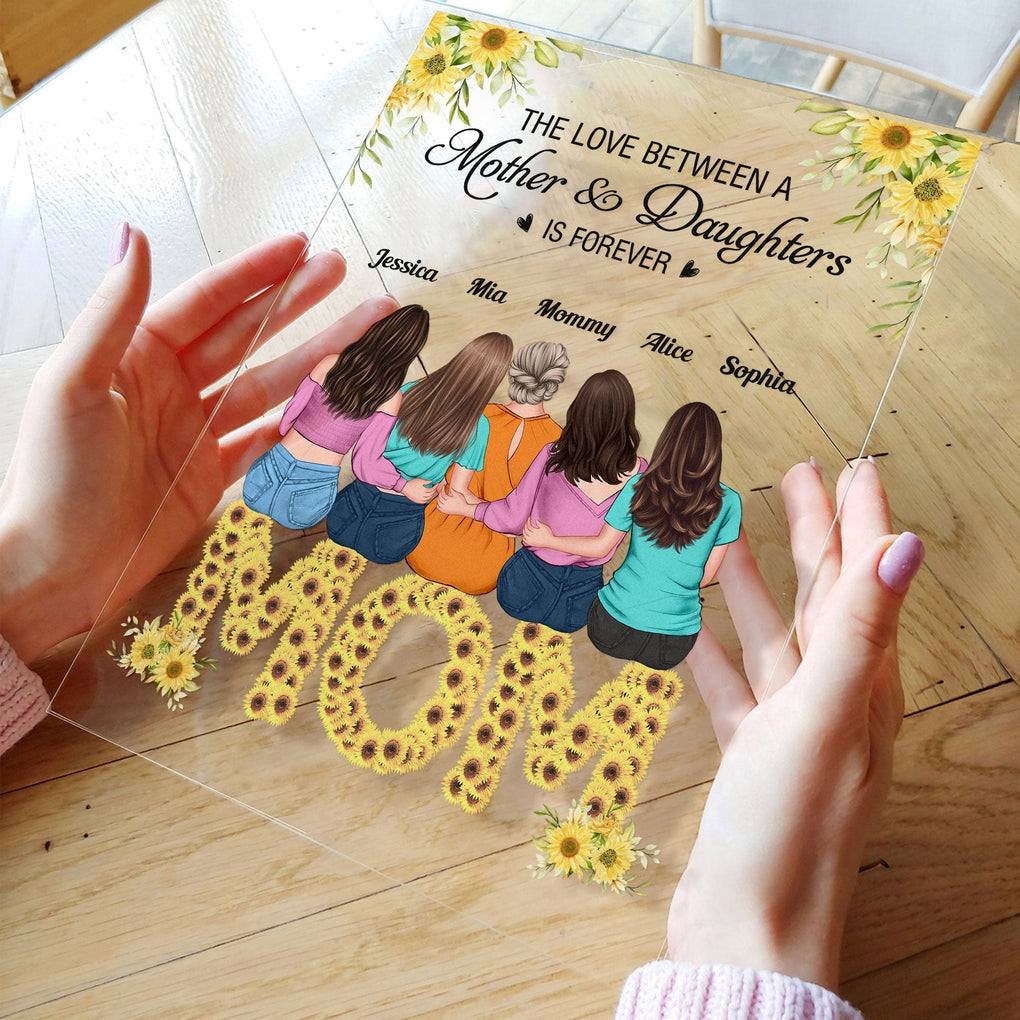 Personalized The Love Between A Mother and Daughter Is Forever Acrylic Plaque CTM Custom - Printyourwear