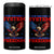The Metric System Can't Measure Freedom 4 in 1 Can Cooler Tumbler Funny Patriotic Eagle 4th of July USA Flag TS02 One Size: 16 oz Black Print Your Wear