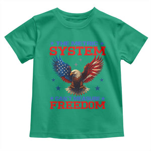 The Metric System Can't Measure Freedom Toddler T Shirt Funny Patriotic Eagle 4th of July USA Flag TS02 Irish Green Print Your Wear