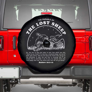 The Parable Of The Lost Sheep Spare Tire Cover Christian Bible Verse TS11 Black Print Your Wear
