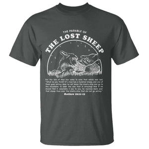 The Parable Of The Lost Sheep T Shirt Christian Bible Verse TS11 Dark Heather Print Your Wear