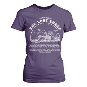 The Parable Of The Lost Sheep T Shirt For Women Christian Bible Verse TS11 Purple Print Your Wear