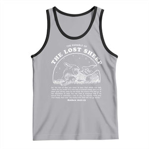 The Parable Of The Lost Sheep Tank Top Christian Bible Verse TS11 Athletic Heather Black Print Your Wear