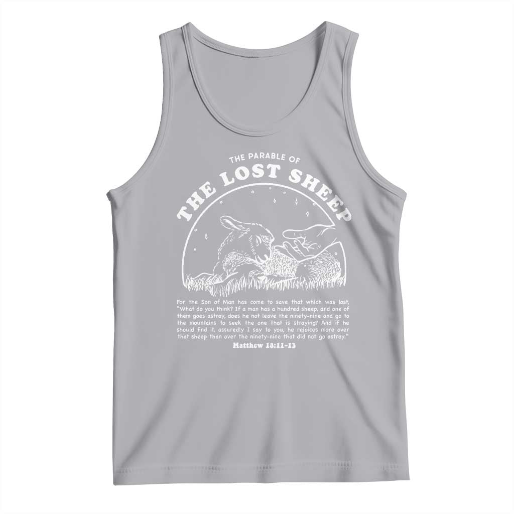 The Parable Of The Lost Sheep Tank Top Christian Bible Verse TS11 Athletic Heather Print Your Wear