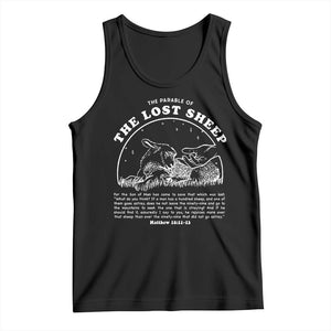 The Parable Of The Lost Sheep Tank Top Christian Bible Verse TS11 Black Print Your Wear
