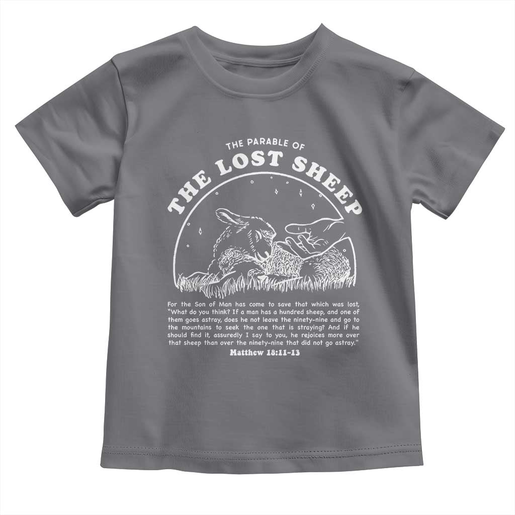 The Parable Of The Lost Sheep Toddler T Shirt Christian Bible Verse TS11 Charcoal Print Your Wear
